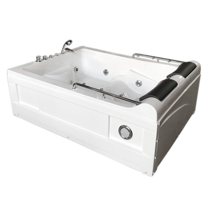 Simba USA Lulu 68.11'' x 52.36'' Plastic / Acrylic Bathtub with 